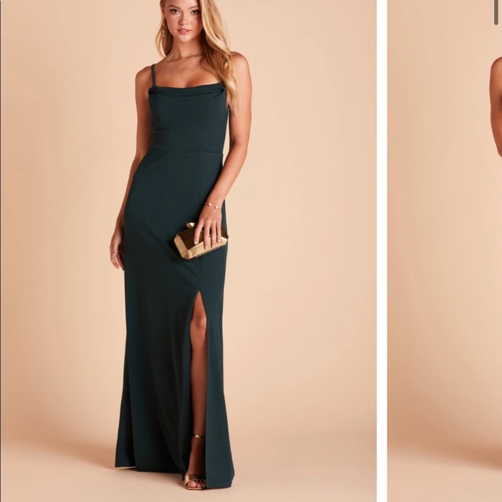 Birdy Grey Ash Crepe Emerald Dress